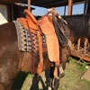 Working Hand Wade by Keith Valley - Flat Plate 7/8ths riggin - Gullet - 7 & 1/2 H by 6 & 1/4 W by 4 - Horn 5 & 1/2 by 5 & 3/4 - 90 degree bars - 7/8ths flat plate - 15 & 1/2 inch seat - Cantle 12 & 1/2 inch wide by 4 inch high with 1 & 1/2 inch Cheyenne Roll